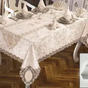 Подарунковий набір для сервірування столу Gamze Set 160 × 350 см у велюровій скрині від Selin