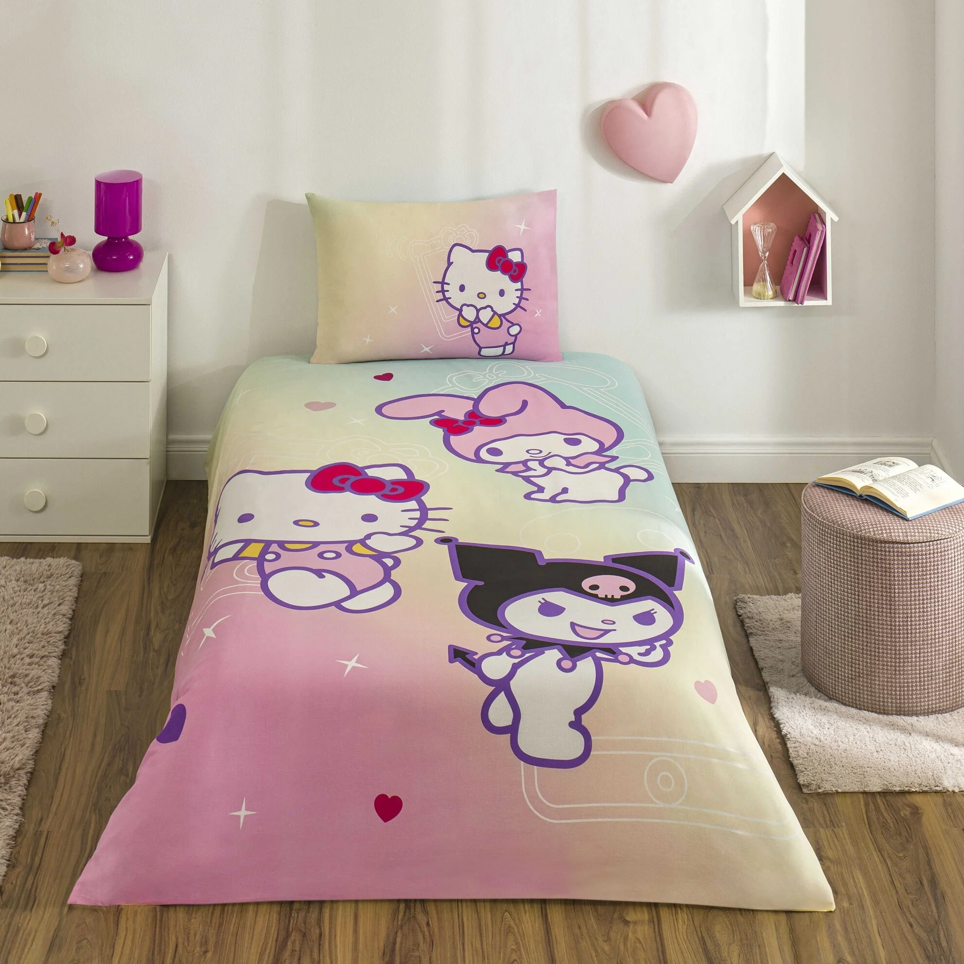 Постільна білизна Disney 160 × 220 см (полуторний) Hello Kitty & Friends від TAC