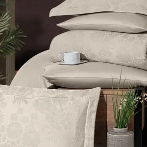 Alternative view of Постільна білизна Jacquard Satin 200 × 220 см (євро) Herra Cappuccino від First Choice