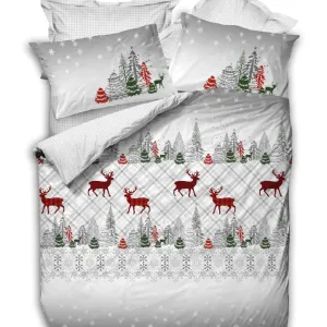 Комплект постільної білизни Ranforce 200 × 220 см (євро) Holly Gri від Cotton Box