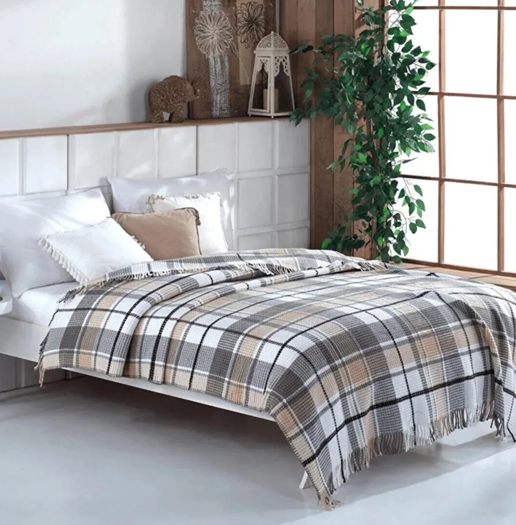 Плед Cozy Life Inka 150 × 200 см Сірий від Aksu