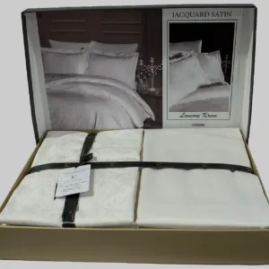 Alternative view of Постільна білизна Jacquard Satin 200 × 220 см (євро) Lamone Cream від First Choice