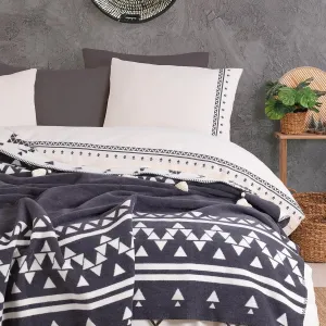 Постільна білизна Stonewashed 200 × 220 см (євро) Keops Antrasit від Istanbul