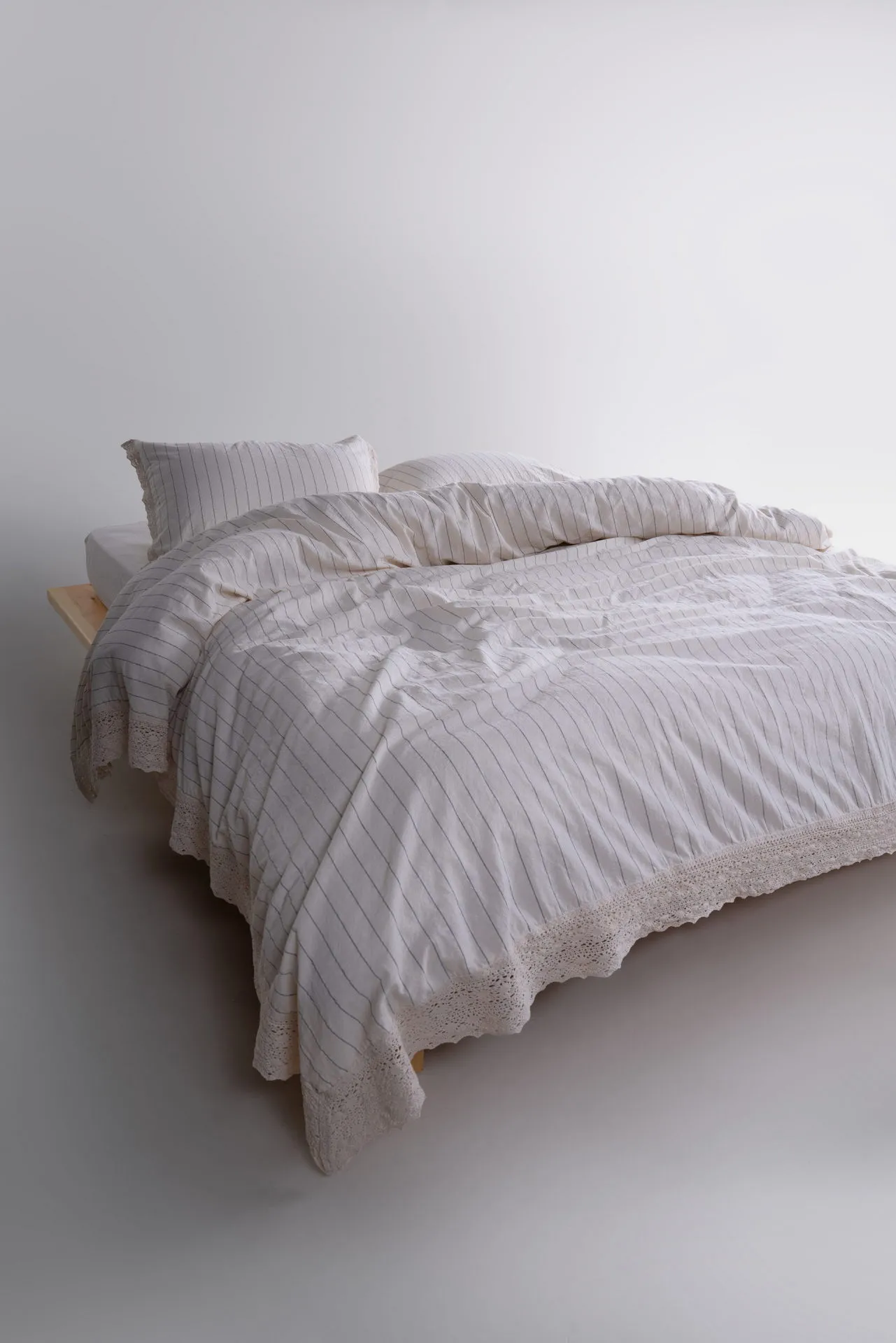 Постільна білизна Stonewashed Ranforse 200 × 220 см (євро) Leila Laced від Limasso - Зображення 4