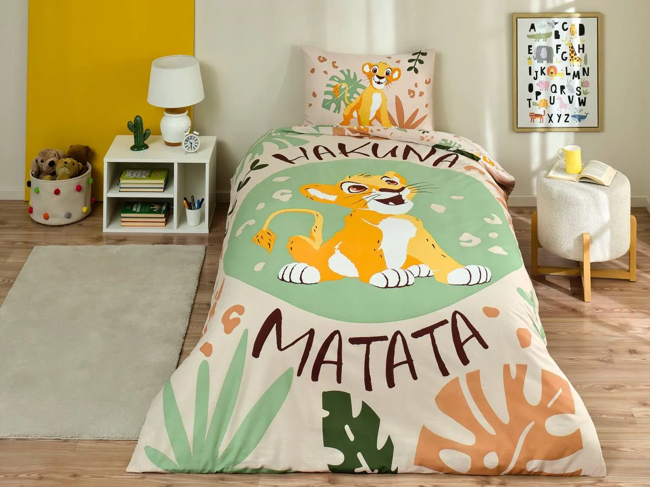 Постільна білизна Disney 160 × 220 см (полуторний) Lion King Jungle від TAC