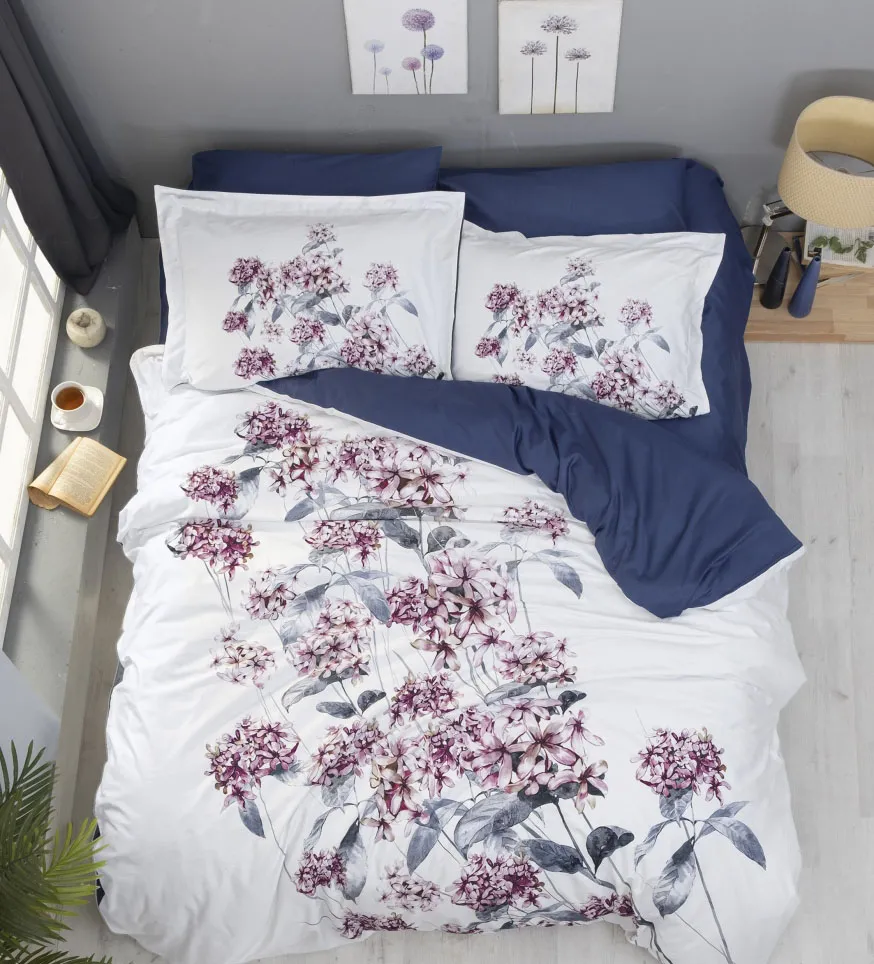 Постільна білизна 3D Satin 200 × 220 см (євро) Luanda Blue від First Choice