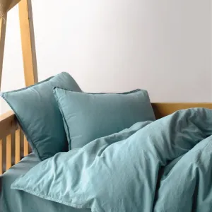 Alternative view of Дитяча постільна білизна Stonewashed STD Ranforse Baby 100 × 150 см Mineral Blue від Limasso