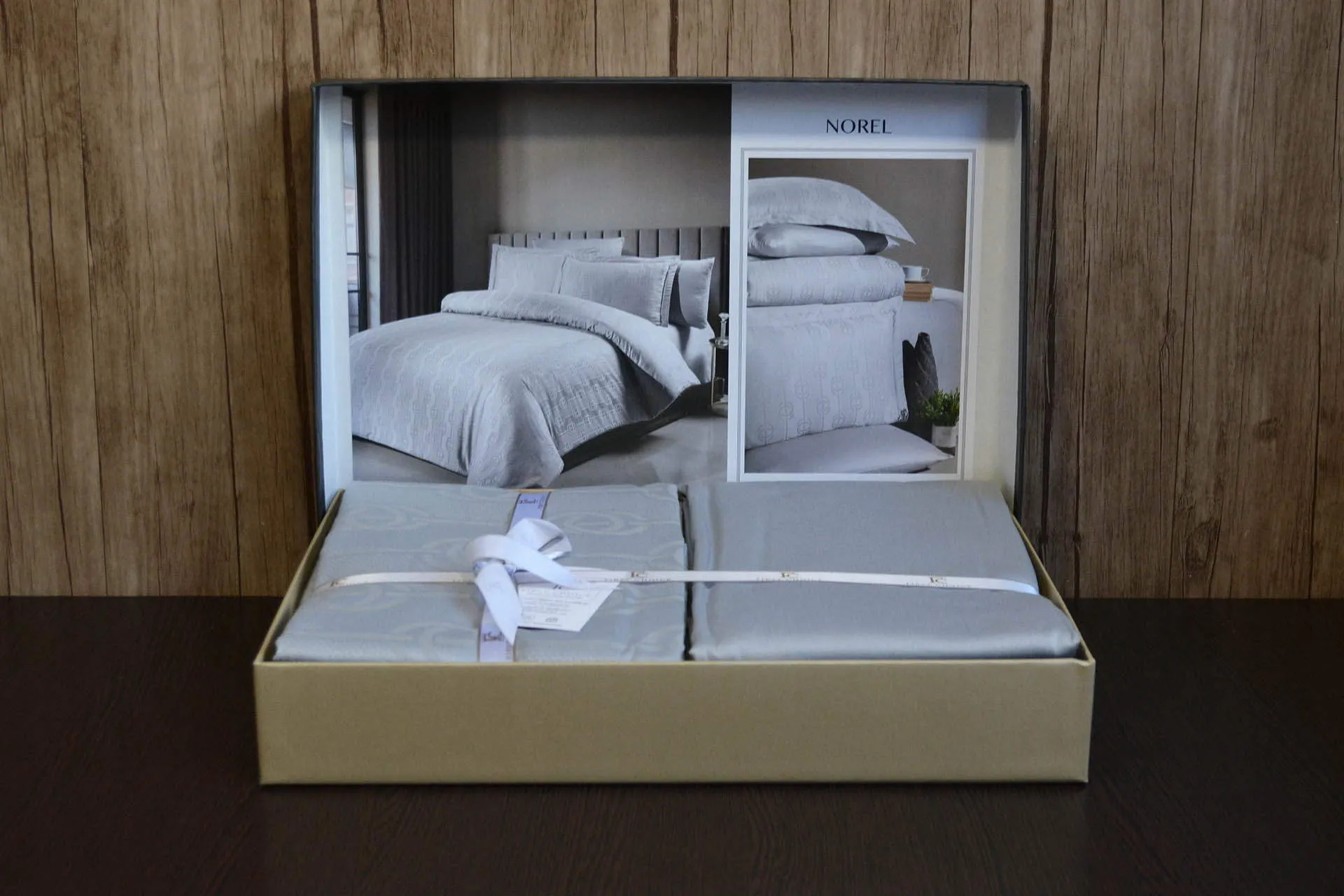Постільна білизна Jacquard Satin 200 × 220 см (євро) Norel Grey від First Choice - Зображення 3