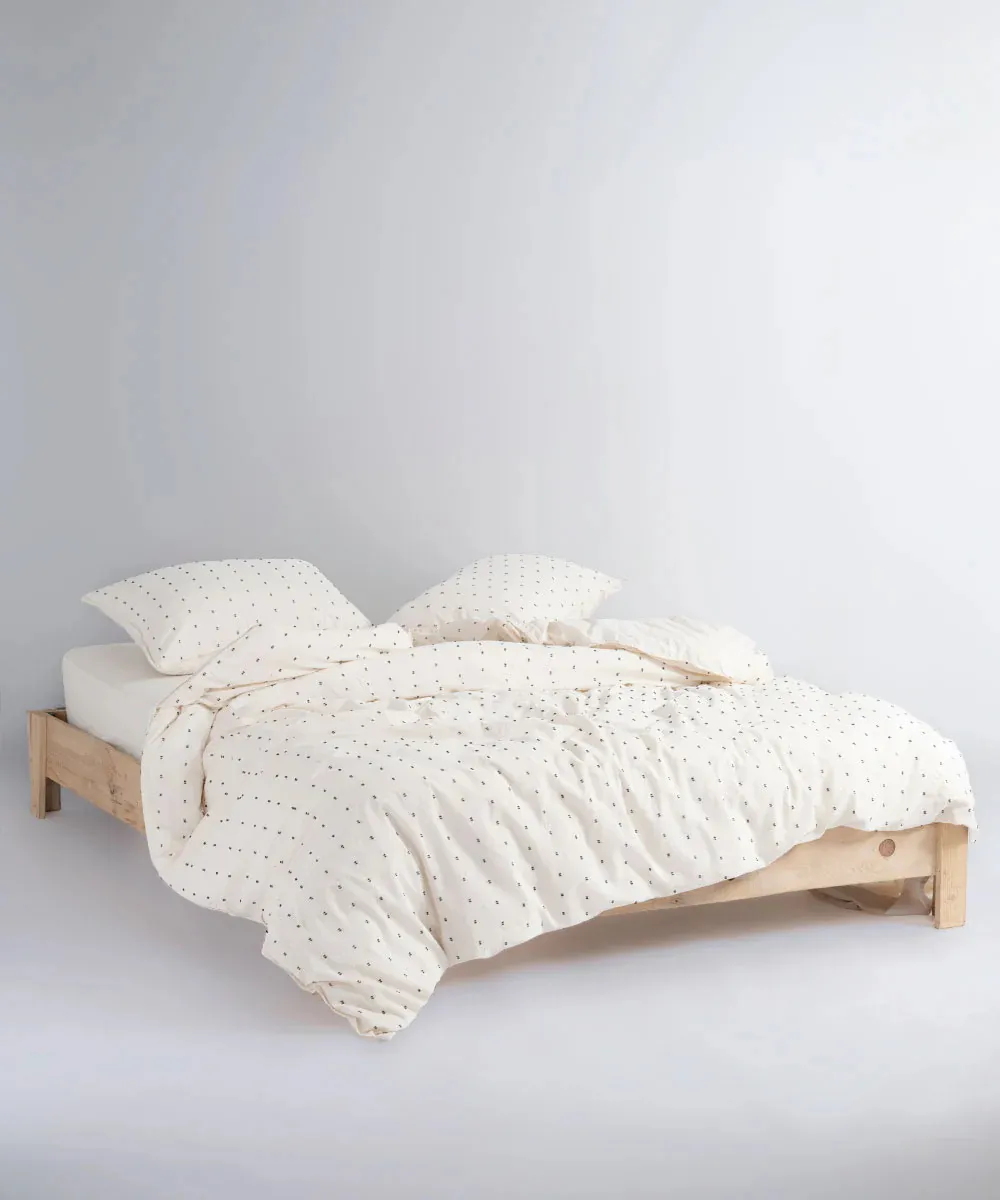 Постільна білизна Stonewashed Ranforse 200 × 220 см (євро) Pas a Pas Krem від Limasso