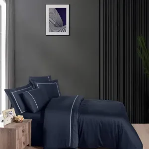 Постільна білизна V.I.P Satin Moonlight 200 × 220 см (євро) Pierre Navy Blue від First Choice