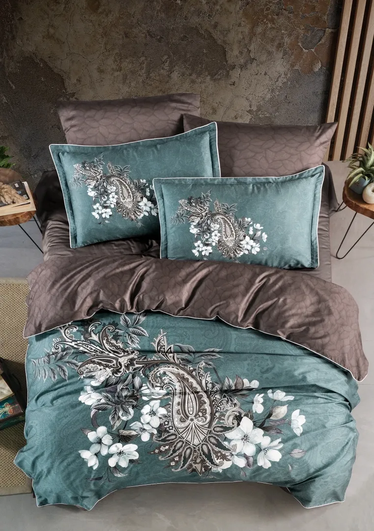 Постільна білизна Premium Satin 200 × 220 см (євро) Leonel Iron від La Romano