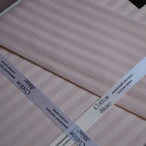 Alternative view of Постільна білизна Stripe Satin 200 × 220 см (євро) Pudra від Cotton Shine