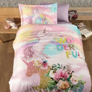Постільна білизна 3D Satin 160 × 220 см (полуторний) Rainbow від First Choice