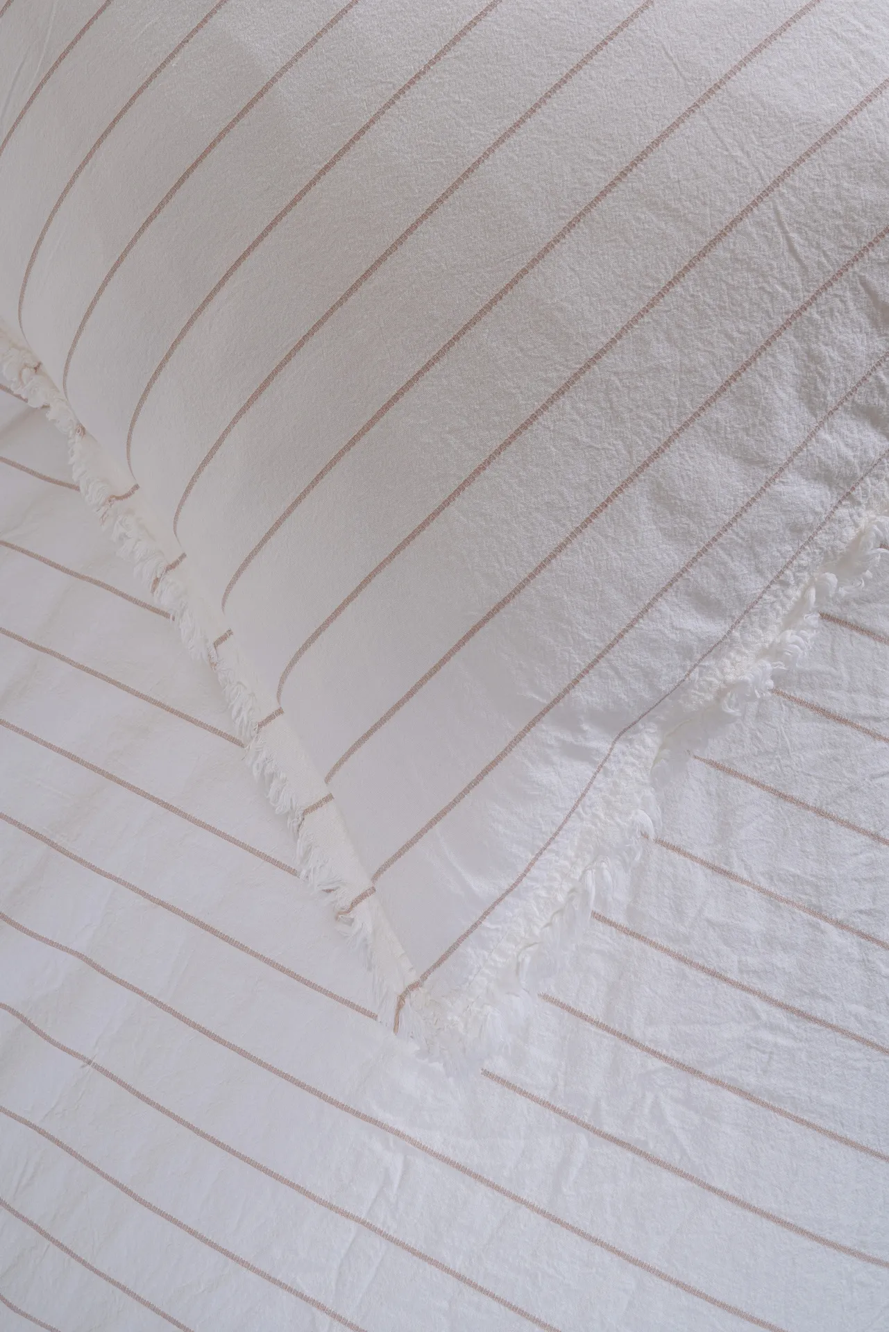Постільна білизна Stonewashed 200 × 220 см (євро) Ravena Snow White від Limasso - Зображення 2