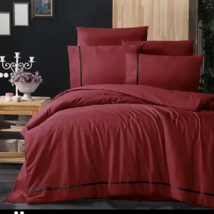 Постільна білизна Ranforce Deluxe DARK 200 × 220 см (євро) Alisa Red від First Choice