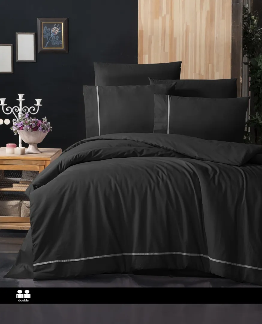 Постільна білизна Ranforce Deluxe DARK 200 × 220 см (євро) Alisa Black від First Choice