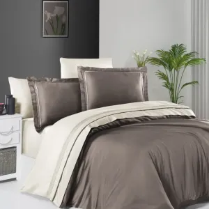 Постільна білизна Deluxe Satin 200 × 220 см (євро) Serenity Mink Cream від First Choice