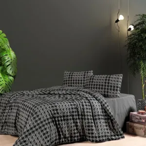 Комплект постільної білизни Flanel 200 × 220 см (євро) Sadora Antrasite від First Choice