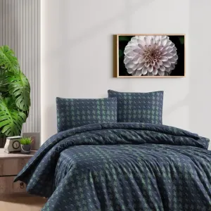 Комплект постільної білизни Flanel 200 × 220 см (євро) Sadora Navy Blue від First Choice