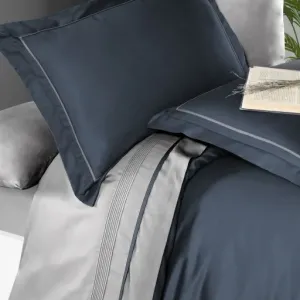 Alternative view of Постільна білизна Deluxe Satin DARK 200 × 220 см (євро) Serenity Denim-Grey від First Choice