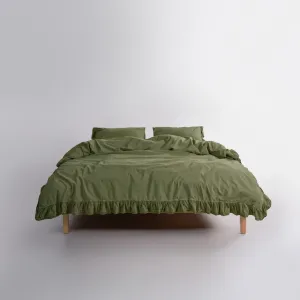 Постільна білизна Stonewashed 200 × 220 см (євро) Sicilia Capulet Olive від Limasso