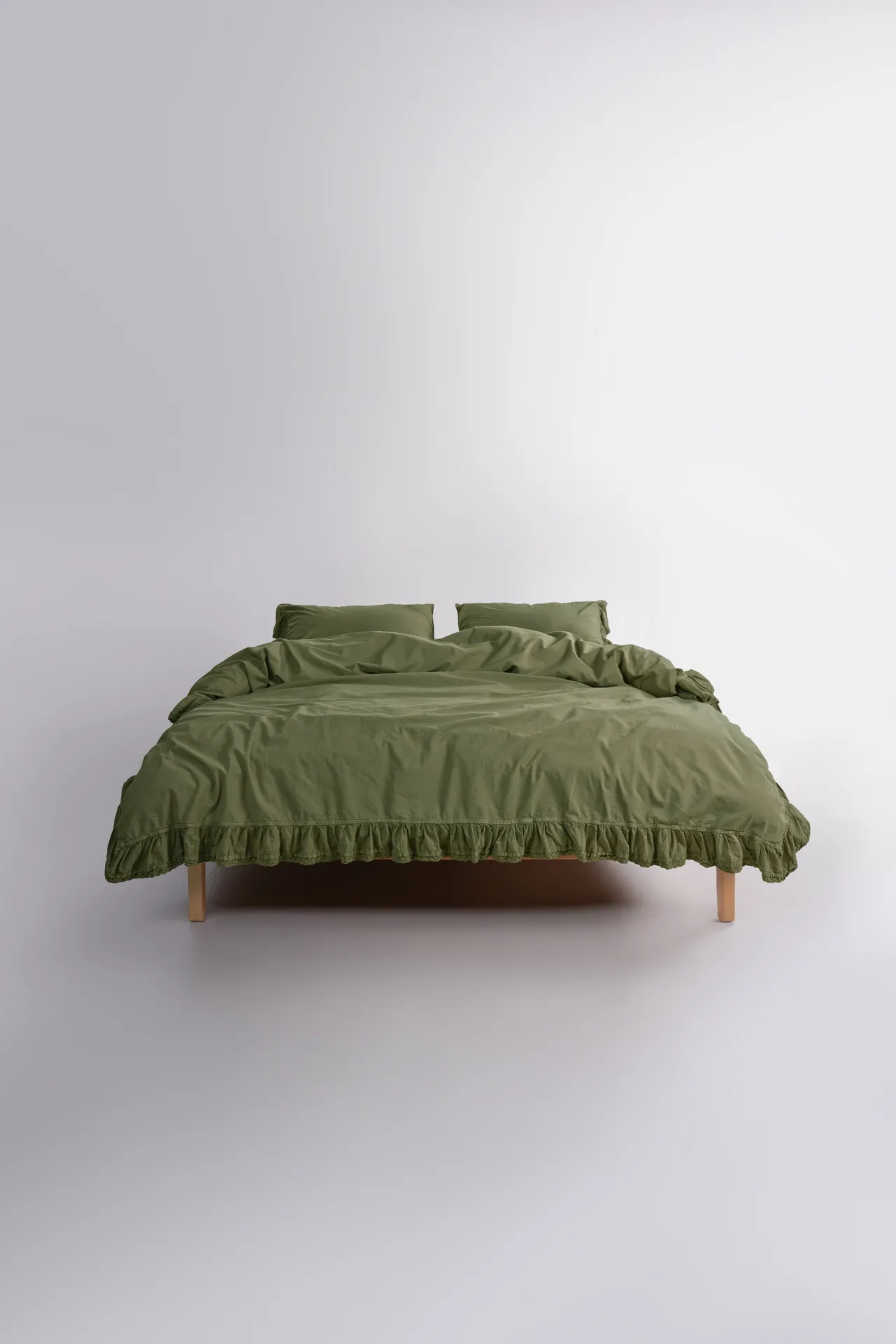 Постільна білизна Stonewashed 200 × 220 см (євро) Sicilia Capulet Olive від Limasso