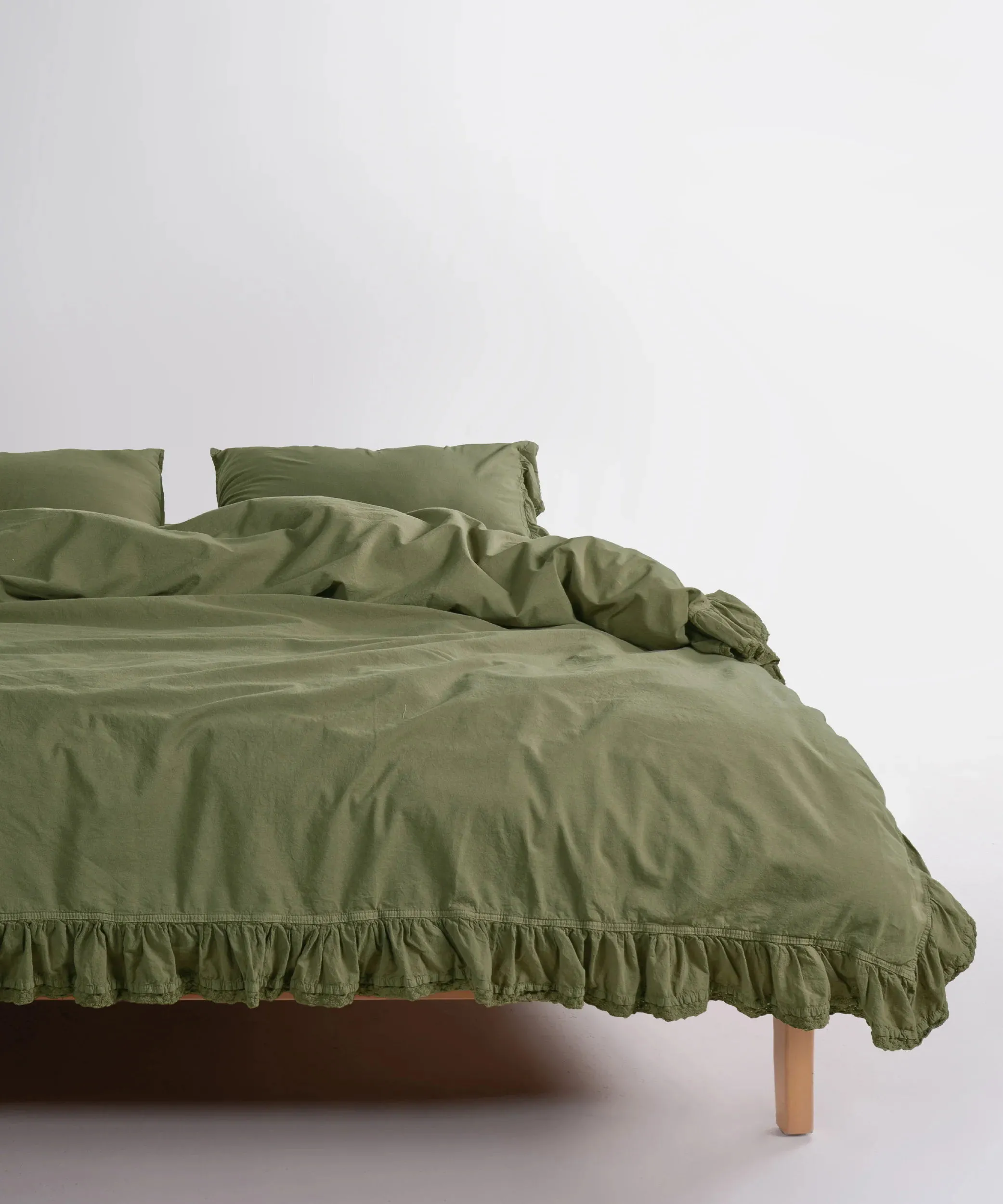 Постільна білизна Stonewashed 200 × 220 см (євро) Sicilia Capulet Olive від Limasso - Зображення 3