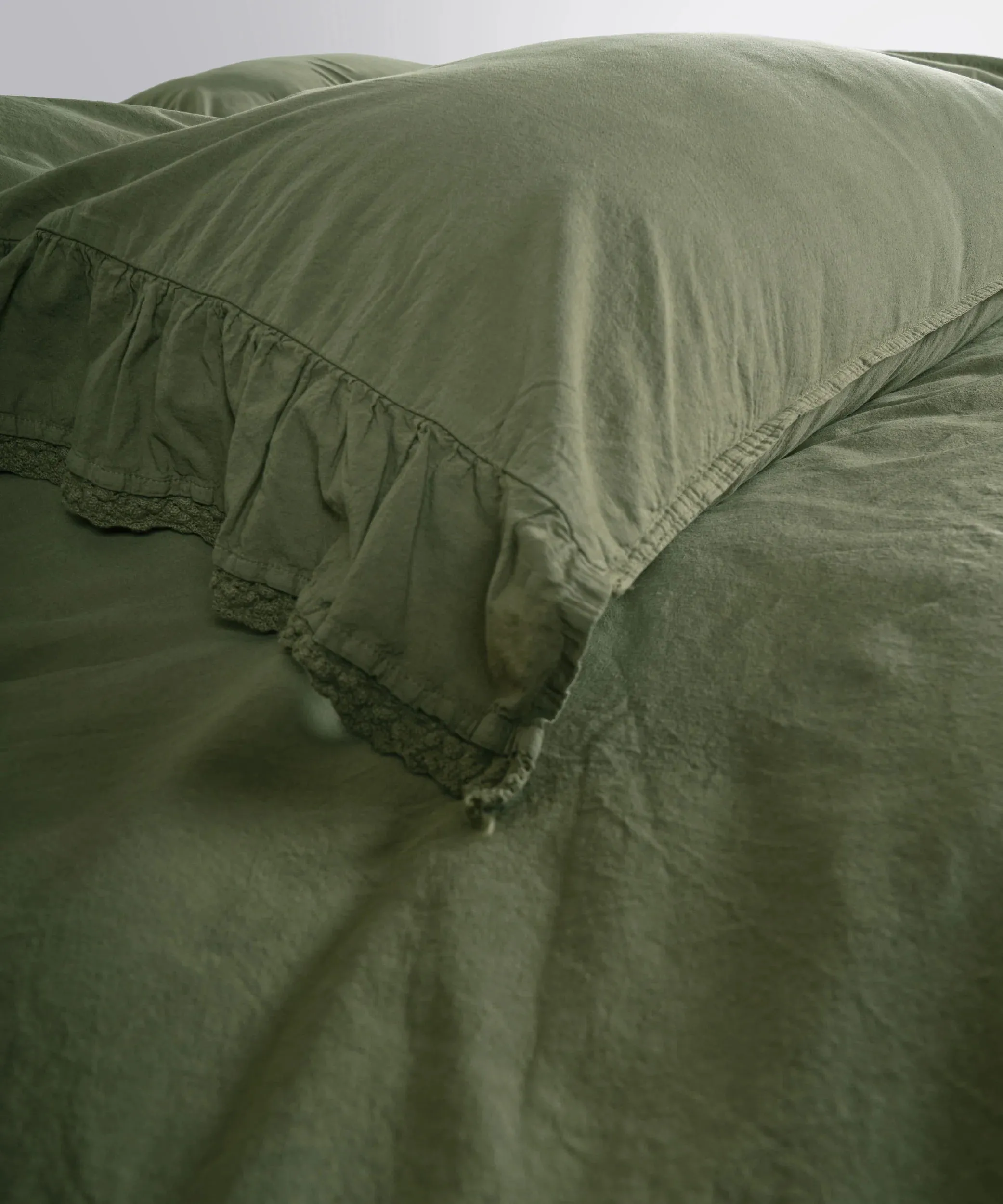 Постільна білизна Stonewashed 200 × 220 см (євро) Sicilia Capulet Olive від Limasso - Зображення 5