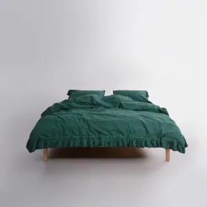 Постільна білизна Stonewashed 200 × 220 см (євро) Sicilia Darc Green від Limasso