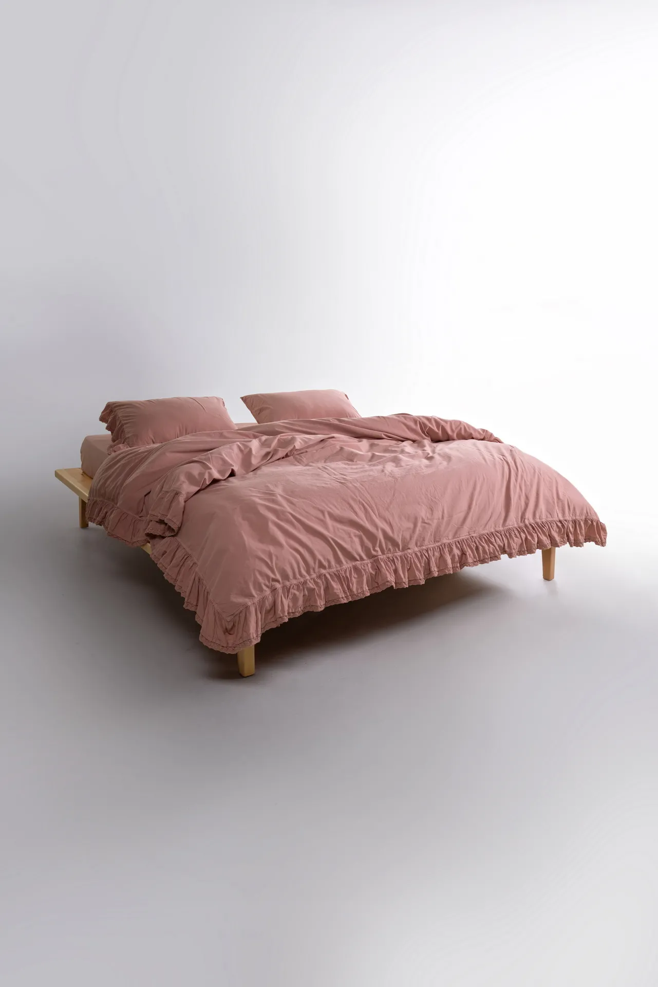 Постільна білизна Stonewashed 200 × 220 см (євро) Sicilia New Rose від Limasso - Зображення 2