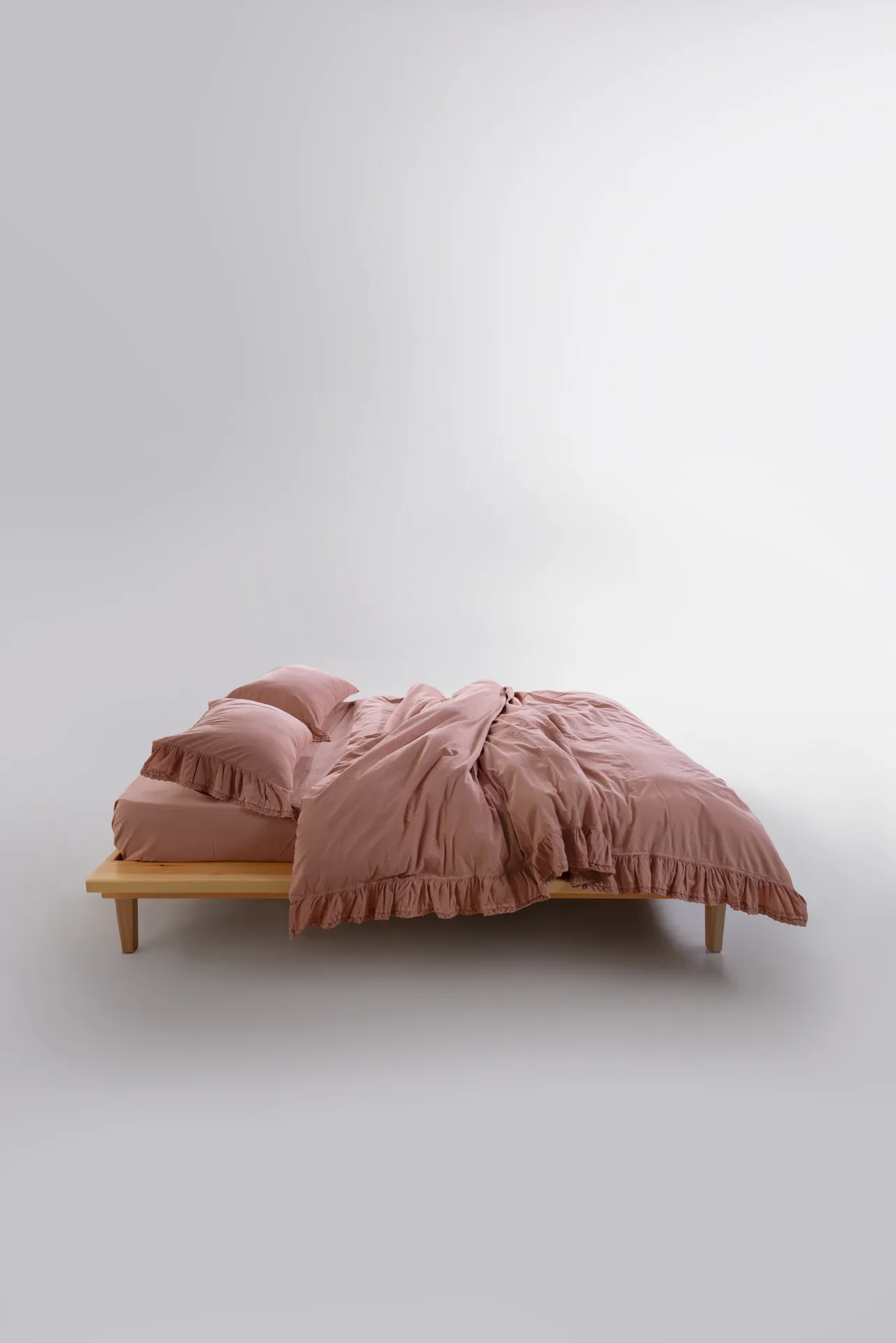 Постільна білизна Stonewashed 200 × 220 см (євро) Sicilia New Rose від Limasso - Зображення 3