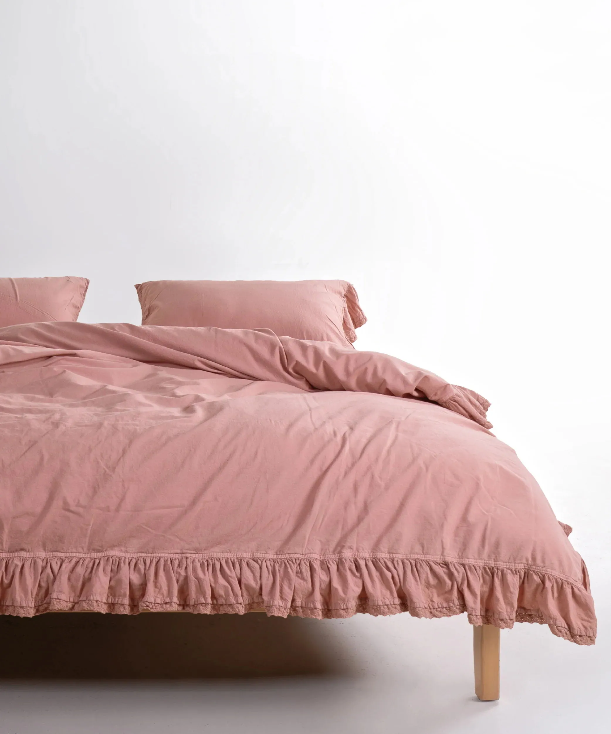 Постільна білизна Stonewashed 200 × 220 см (євро) Sicilia New Rose від Limasso - Зображення 5