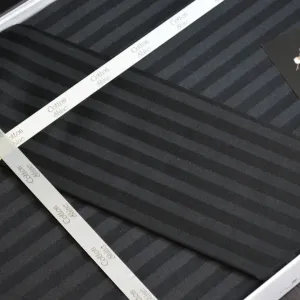 Alternative view of Постільна білизна Stripe Satin 200 × 220 см (євро) Siyah від Cotton Shine