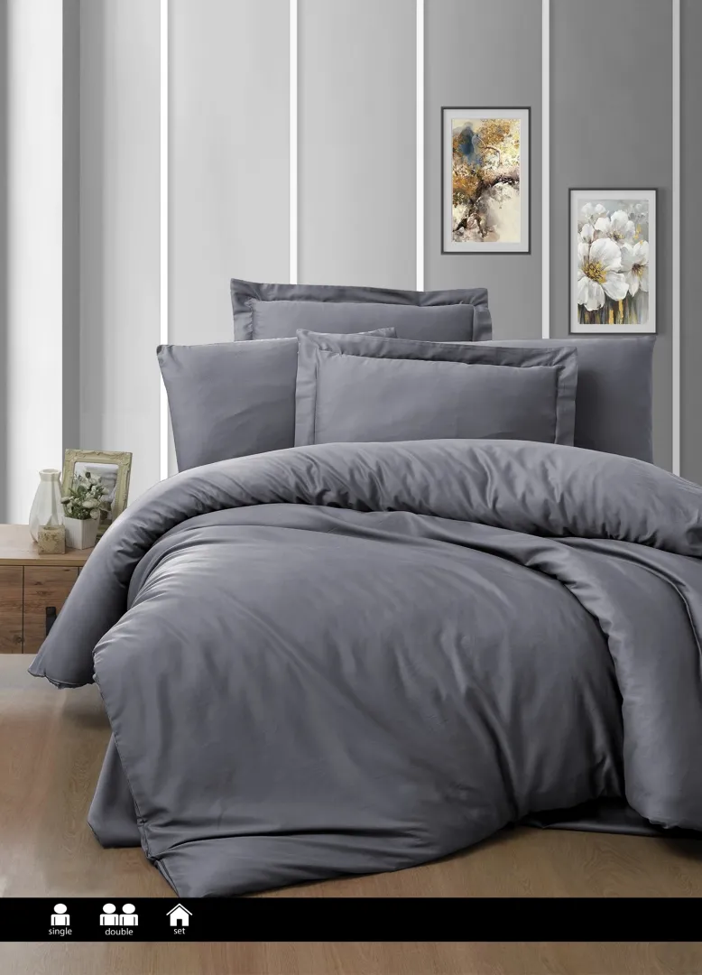 Постільна білизна Cotton Satin 160 × 220 см (полуторний) Snazzy Quick Silver від First Choice