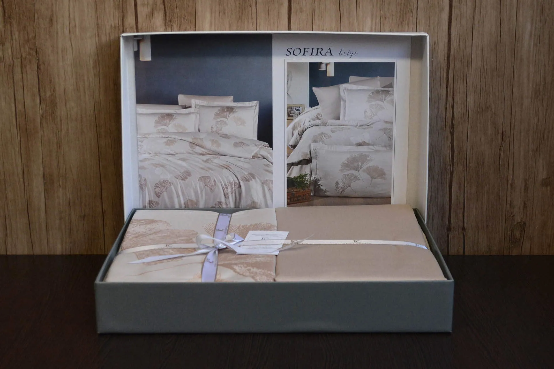 Постільна білизна Cotton Satin 200 × 220 см (євро) Sofira Beige від First Choice - Зображення 3