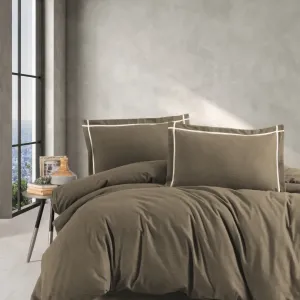Комплект постільної білизни Flanel 200 × 220 см (євро) Soprano Brown від First Choice