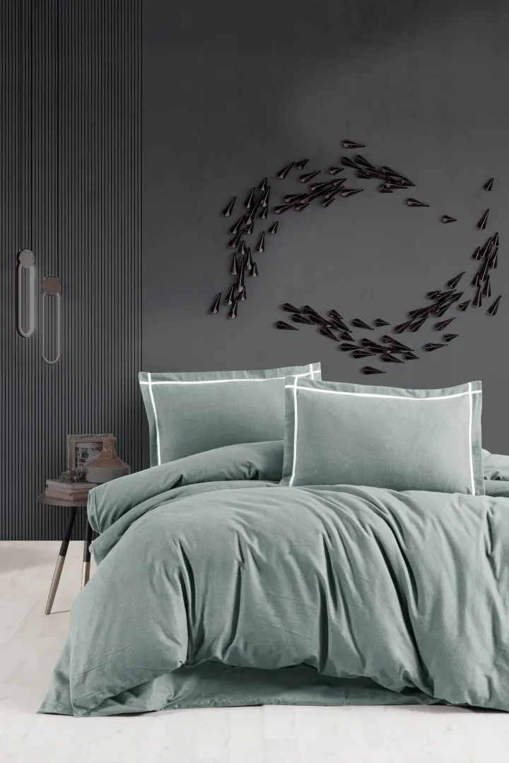 Комплект постільної білизни Flanel 200 × 220 см (євро) Soprano Green від First Choice