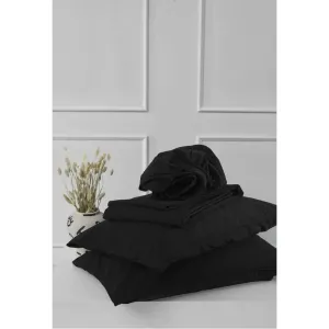 Alternative view of Постільна білизна Stonewashed Ranforse 200 × 220 см (євро) Black від Limasso