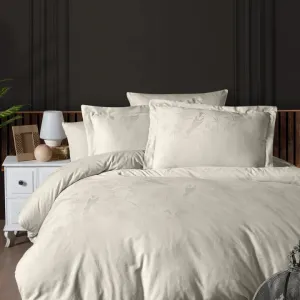 Постільна білизна Jacquard Satin 200 × 220 см (євро) Stesha Beige від First Choice