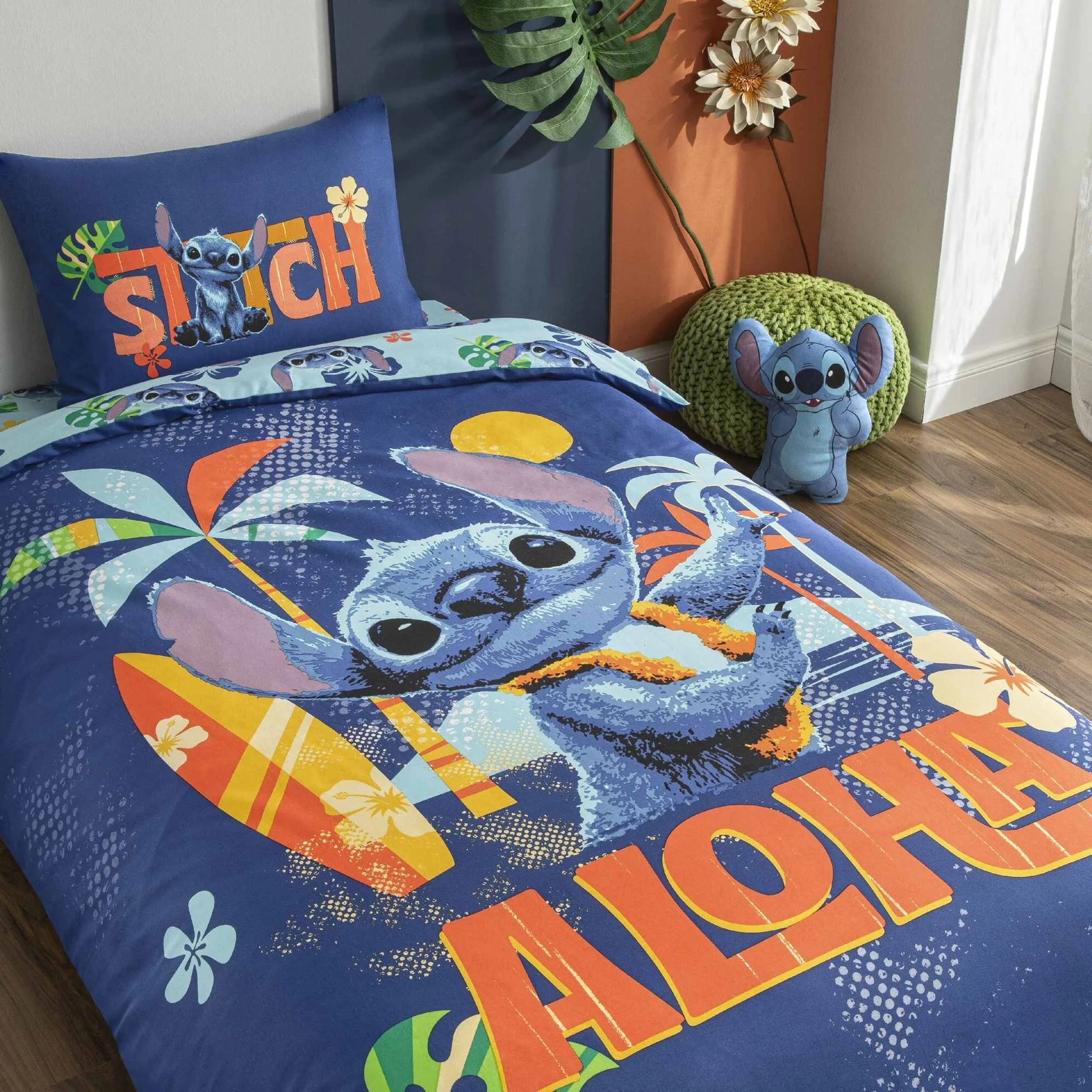 Постільна білизна Disney 160 × 220 см (полуторний) Stitch Aloha від TAC - Зображення 2