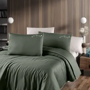Постільна білизна Deluxe Satin DARK 200 × 220 см (євро) Timeless Dark Green від First Choice
