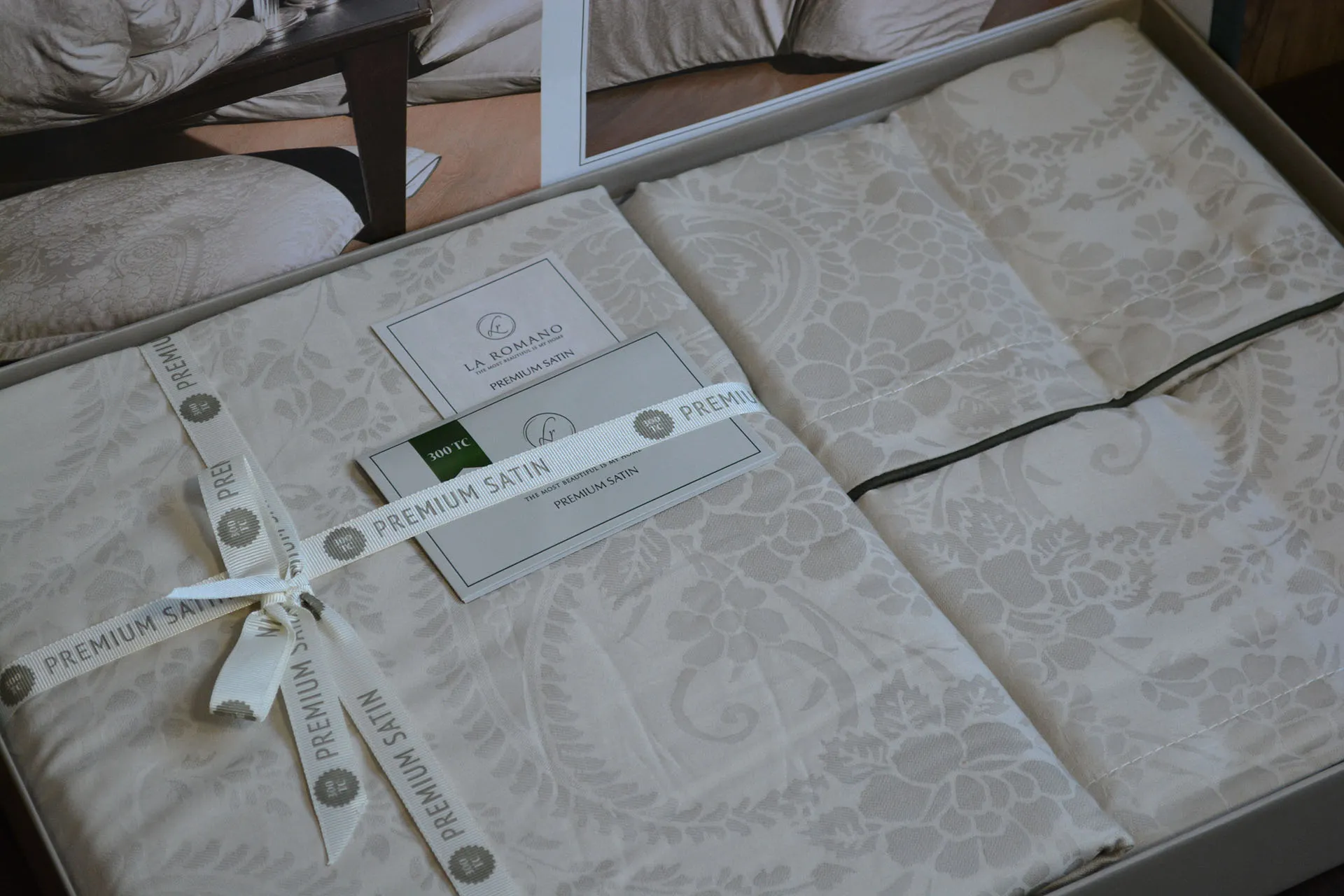 Постільна білизна Premium Satin 200 × 220 см (євро) Tracy Wind від La Romano - Зображення 3