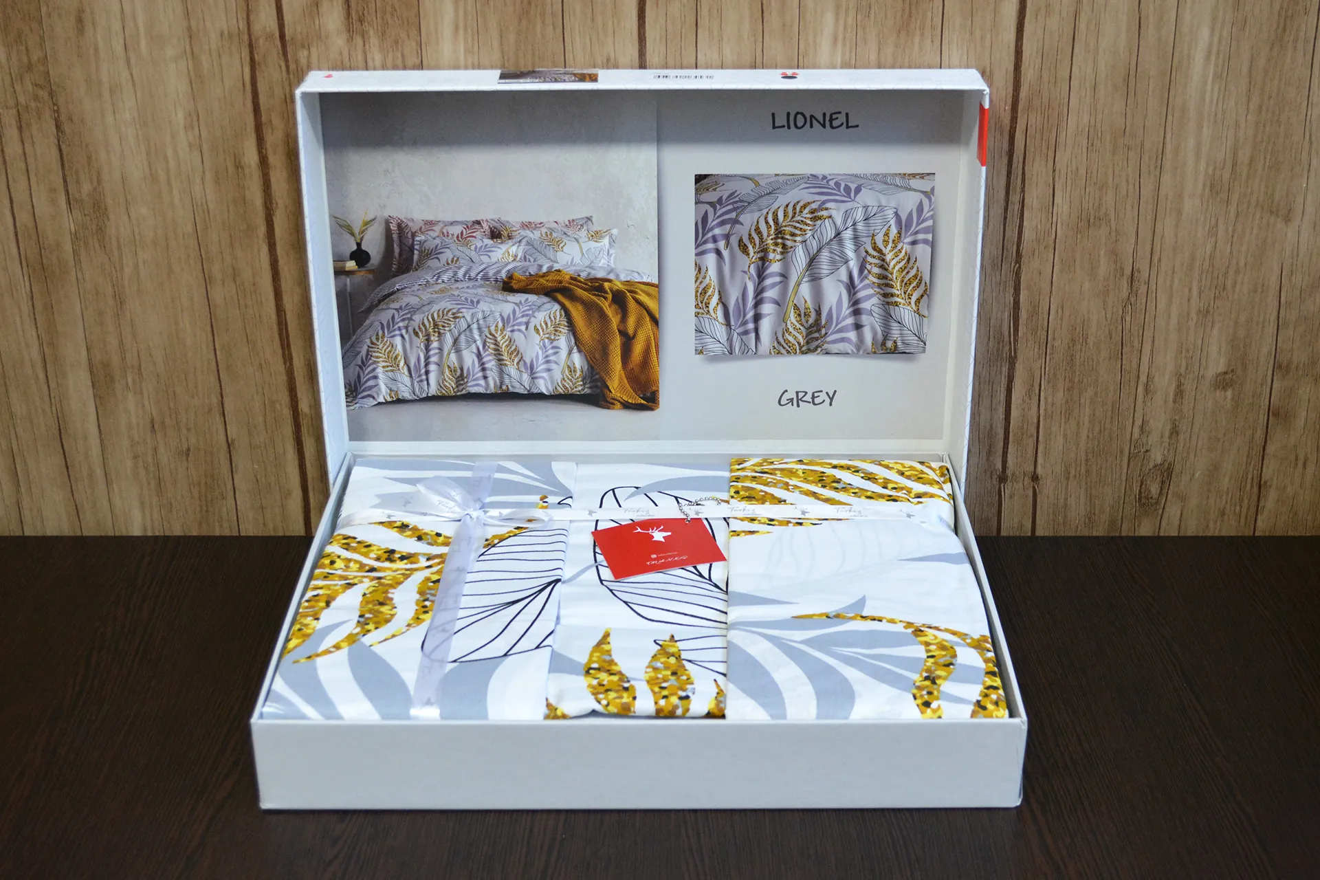 Постільна білизна Ranforse 200 × 220 см (євро) Lionel Grey від Turkiz - Зображення 2