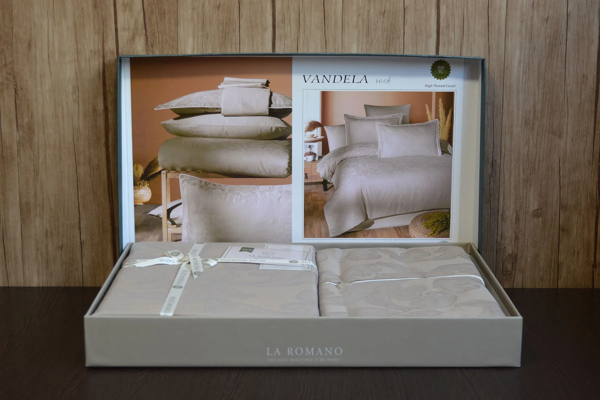 Постільна білизна Premium Satin 200 × 220 см (євро) Vandela Rock від La Romano - Зображення 3