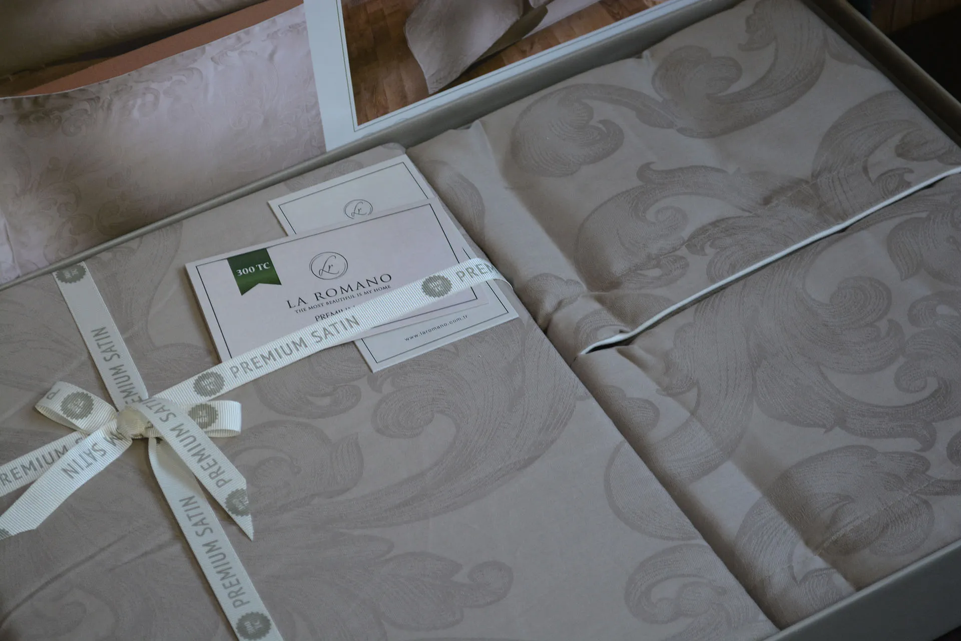 Постільна білизна Premium Satin 200 × 220 см (євро) Vandela Rock від La Romano - Зображення 4