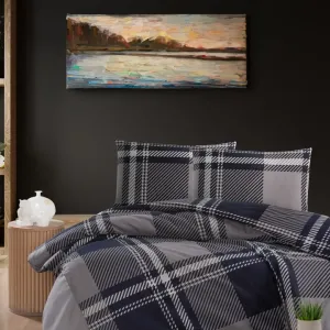 Комплект постільної білизни Flanel 200 × 220 см (євро) Veldor Navy Blue від First Choice