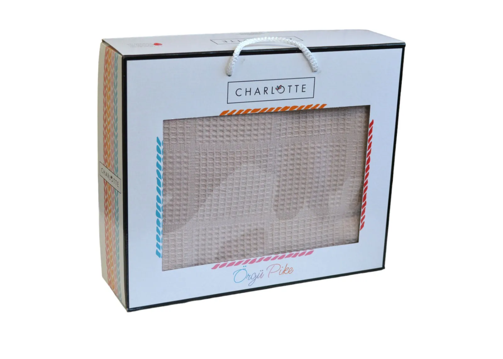 Вафельне простирадло-покривало Charlotte 200 × 240 см Бежевий від Ugurlu - Зображення 3